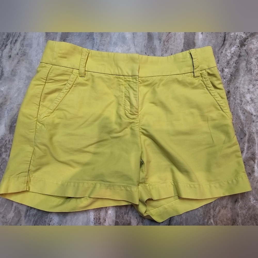J.Crew Chino Shorts Size 2 Yellow Cotton – Flaws (Bleach Spots)